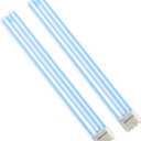 2PC UV Light Tube Ozone Sanitizer Bulb Ultraviolet Lamp Quartz Type 38W