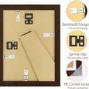 YESKAY 5x7 Picture Frame - 5 x 7 Photo Frame Made of Solid Oak Wood and Real Glass,Display Picture 4x6 with Mat or 5x7 Without Mat,5 by 7 Frames for Wall & Tabletop(Color Walnut)