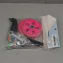 DDJKCZ Training Wheels Flash Mute Big Wheel Compatible for 12 14 16 18 20 inch Single Speed Bicycle (Beautiful deep pink)