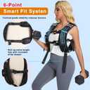 Weighted Vest, 12lbs/16lbs/20lbs/30lbs/40lbs Odorless, 6 Straps Size Adjustable for Woman Men, running, walking, Jogging, Workout Strength Training (Weight Not Adjustable) (Black)
