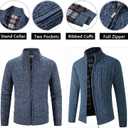 Msmsse Men's Cardigan Sweaters Full Zip Knitted Sweater for Men (M)