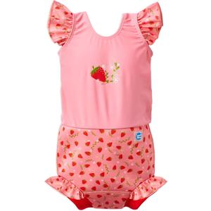 Splash About Happy Nappy Swimsuit with Frills (2-3 Year, Strawberry Field Frills)