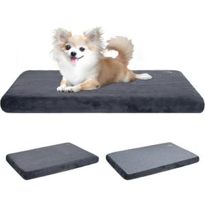 EMPSIGN Stylish Dog Bed Mat Dog Crate Pad Mattress Reversible (Cool & Warm), Water Proof Linings, Removable Machine Washable Cover, Firm Support Pet Crate Bed for Small to XX-Large Dogs, Grey
