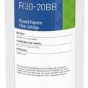 Pentair Pentek R30-20BB Big Blue Sediment Water Filter, Whole House Pleated Polyester Filter Cartridge, 20" x 4.5", 30 Micron, White