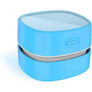 ODISTAR Desktop Vacuum Cleaner,Mini Table dust Sweeper Energy Saving,High Endurance up to 400 mins,Cordless&360 Rotatable for Cleaning Hairs,Crumbs,Computer Keyboard of Gifts for Kids (Blue)