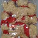 Aoriher 8 Pcs Christmas Stuffed Dog 5.5 Inch Christmas Puppy Mini Stuffed Puppy with Santa Hat Small Plush Dog with Red Scarf Xmas Plush Animal for Party Favor Gift (Light Brown)