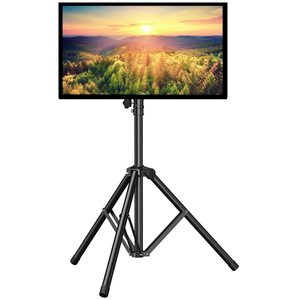 PERLESMITH TV Tripod Stand with ±20° Tilt and 360° Swivel,Portable TV Stand for 23-70 Inch LED LCD OLED Flat Screen TVs,Height Adjustable Outdoor TV Stand with VESA 400x400mm, Holds up to 88lbs PSTM1