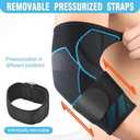 Elbow Compression Sleeve(1 Pair)Tennis Elbow Braces for Tendonitis and Tennis ElbowArm Supports golfer tennis elbow relief for women & men,elbow sleeve for weightlifting (Medium, Black/Blue)
