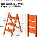 3 Step Stool Foldable Ladder, Lightweight Aluminum Step Ladder
