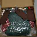 4Pack Personalized Christmas Stockings with Wooden Name Tags, 18 inches Xmas Cable Knitted Stocking for Holiday, Hanging Decoration Gifts for Family Party(White & Red & Green & Khaki)