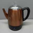 Mixpresso 4 Cup Percolator Coffee Pot Electric, Copper Stainless Steel Coffee Percolator Electric With Keep Warm Function, Classic Perculator Pot With Removable Basket for Home or Office