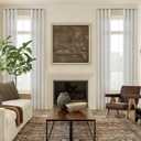 Cream Sheer Linen Curtains 156 Inches Long for High Ceiling Living Room Bronze Grommet Eyelet Drape Semi Sheer Ivory Natural Extra Long 156 Inch Curtain for 2 Story Large Windows Sliding Door 1 Panel