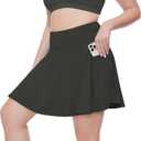Sixstar Skorts Plus Size Women's Tennis Skirt with Pockets Lightweight Skirt for Running Golf Workout Sports (Gray, XXL)