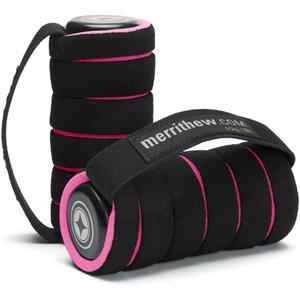 Merrithew Mini Hand Weights, Pair (Pink and Black), 1.1 lbs / 0.5 kg Each