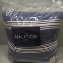 Nautica - Twin/Twin XL Comforter Set, Soft & Reversible Cotton Bed Set for Year Round Comfort, 2 Piece Striped Bedding with Matching Pillowcase (Craver Navy)