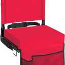 Sheenive Red Stadium Seats for Bleachers with Back Support, Padded Soft Comfy Backs and Cushion, Extremely Large and Portable