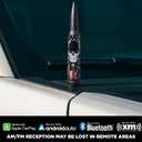 EcoAuto Badass Car Antenna Replacement for Dodge Ram & Ford F150 F250 F350 Super Duty Ford Raptor Bronco Trucks - Anti-Theft Design - Radio Antenna for Truck 1990 - Current (American Skull Black)