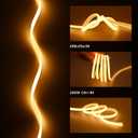BENLUN AC 110V COB LED Strip Lights Outdoor Waterproof 65.6ft, 2700K Warm White Super Bright 200W CRI 90+ LED Rope Light, IP65 Flexible Cuttable, for Bedroom Garden Commercial House