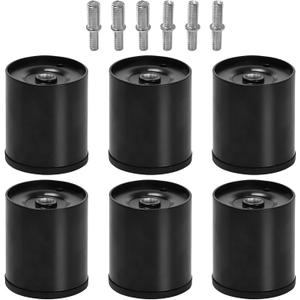 3 inch Metal Bed Legs Replacement for Adjustable Bed Base Frame, Exchangeable Threading Set of 6