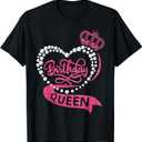 Birthday Queen Squad It's My Birthday Girls Women Matching T-Shirt XXXL