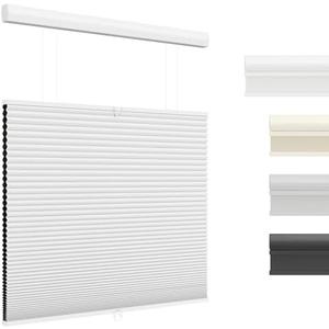 UNISHADES Top Down Bottom Up Cellular Shades Cordless Honeycomb Blinds for Indoor Windows, for Windows Size (27" W 48" H) Colour (White - Blackout)