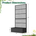 Metal Planter Box with Trellis 36" L x 16" W x 72" H
Raised Garden Bed with Privacy Screen, Privacy Planters for Climbing Plants, Flowers, Vegetables, Fruits