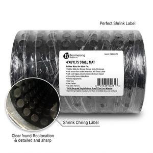 Boomerang Rubber 4' x 6' x 3/4" Heavy-Duty Stall Mat – Non-Slip Recycled Rubber Mat for Gyms, Garages, Horse Stalls & Equipment