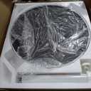 California Umbrella 50 lbs. Round Concrete Weighted Powder-Coated Steel Umbrella Base, White Frame