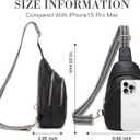 Crossbody Bags for Women Initial Sling Bag Cross Body Fanny Packs Personalized Gifts for Mom Women Wife (Black)