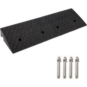 Nisorpa 2'' Rise Rubber Curb Ramp - Heavy Duty Loading Ramp for Driveway, Dock, Bike, Vehicle & Wheelchair - 9.4 x9.8 x 2inch, 10 Tons Capacity