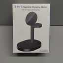 2026 3 in 1 Wireless Charging Station for Apple MagSafe Charger, 15W Fast Magnetic Mag-Safe Charger Stand for iPhone 17 16 15 14 13 12 17e Apple Watch AirPods Series, Gifts for Men (Black)