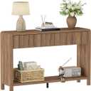 FATORRI Console Sofa Table for Entryway, Wood Foyer Tables for Living Room, Farmhouse Couch Table behinde Sofa with 2 Drawers for Hallway Storage (47.2 inch, Walnut)