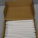 Funtery 48 Pcs Battery Operated Candles Bulk 11 Inch Roman Column Flameless LED Candles Flickering for Christmas Church Wedding Party(White, Romantic Style)