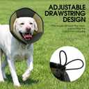 Dog Cone - Soft Cone for Dogs to Stop Licking, Pet E-Collar Alternative After Surgery, Adjustable Pet Recovery Collar for Wound Healing, Army Green, Medium