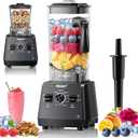 Kitchen Blender, 101oz Smoothie Blender Large Capacity, 2400W Smoothies Blenders, Juice&Grinder Jar Combo, BPA-Free, 25000 RPM Professional Blenders, Ice Crushing, Frozen Fruit (Gray, 3L)