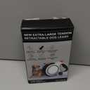 26Ft Retractable Dog Leash for Medium/Large Dogs up to 110lbs, Strong Heavy Duty Retractable Leash with Chew-Proof Cable, 360 Tangle Free, One Hand Brake Lock & Poo Bag Holder (Black)