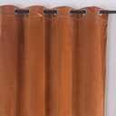 Cherry Home Super Soft Rustic Velvet Decor Blackout Drapes Room Darkening Curtains Panel Metallic Grommet Drapery 52 by 72 Inch Caramel Cafe,2 Panels