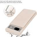 iCoverCase Compatible with Google Pixel 7a Case with Card Holder, Wallet Phone Case for Women Men [RFID Blocking] PU Leather Protective Wallet Case for Pixel 7a (Beige)