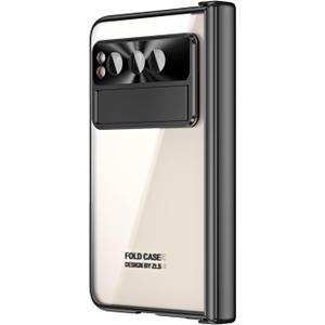 Pixel Fold Case, Clear PC Hinge Protection Case with Kickstand, Compatible with Google Pixel Fold 2023 (Black) Pixel Fold Case, Clear PC Hinge Protection Case with Kickstand, Compatible with Google Pixel Fold 2023 (Black)