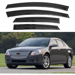 IG Window Visors Fit for 2008-2012 Chevrolet Malibu, Out-Channel Rain Guards Vent Wind Deflectors 4PC, Car Accessories for 08-12 Chevy Malibu