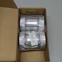 PATIKIL 3 Inch Duct Connector Coupling, 2 Pcs Galvanized Steel Straight Dryer Vent Coupler Flexible Ducting Collar Connector Round Crimped Ventilation Duct Extension for HVAC System Pipe