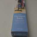 Whitmor Adjustable Clothes Rack Heavy Duty Clothing Rack Collapsible Rolling Clothes Organizer with Sturdy Wheels, Easy to Assemble, Black and Chrome