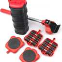 Furniture Moving & Lifting Tool Set, 13 Piece Movers with 360 Swivel Wheels, Lifter for Bed, Sofa, Heavy Appliances, Home & Professional Use, Supports Upto 600 lbs
