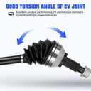 Front Left&Right CV Axle Shaft Set Fit for Nissan Pathfinder 2013-2015, for Infiniti QX60 2014 2015, for JX35 2013, V6 3.5L Engine, (For FWD Only), Replace for 66-6439 66-6446, 2 pcs CV Joint Shaft