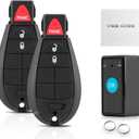 2PC Simple OBD and Remote Key Fob Replacement for Dodge Ram 1500 3500 2013 2014 2015 2016 2017 GQ4-53T with DIY Instructions Kit
