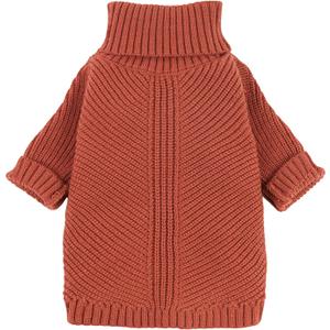 Fitwarm Thermal Knitted Dog Sweater Doggy Winter Coat Pet Clothes Doggie Turtleneck Jacket Puppy Outfits Cat Sweatsuit Red Medium