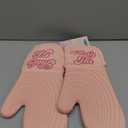 Paris Hilton Oven Mitt Set with Iconic That's HOT Design, Heat Resistant Pot Holders Featuring Non-Slip Textured Silicone Grips, 2-Piece Set, Pink