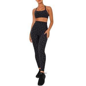 Women's Yoga Outfits 2 Pieces Workout Set High Waist Athletic Seamless Leggings with Sports Bra Gym Clothes S