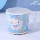 Cinnamoroll Gentleman Dinnerware Flatware Meal Set – Plate Bowl Cup Fork Spoon, 5 pieces