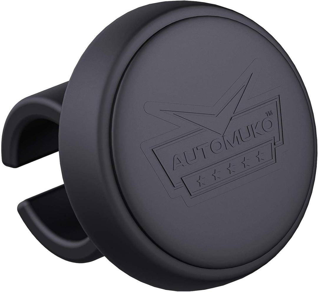 Steering Wheel Knob, Suicide Knob for Steering Wheel, Premium Silicone Finish Steering Wheel Spinner, Simple & Easy Installation No Tools Required - Fits Cars, Trucks, Buses, Boats, (Black)